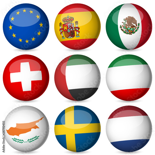 national flag ball set 5