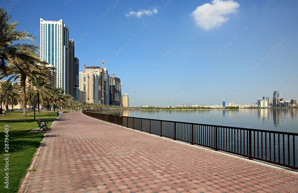 Embankment. Khalid Lagoon. Sharjah.