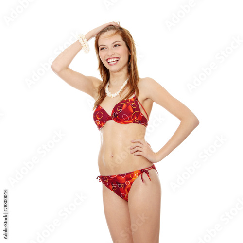 Young beautiful woman in bikini