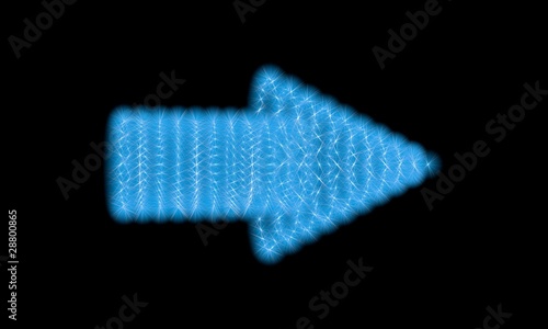 Freccia tridimensionale stellata azzurra photo