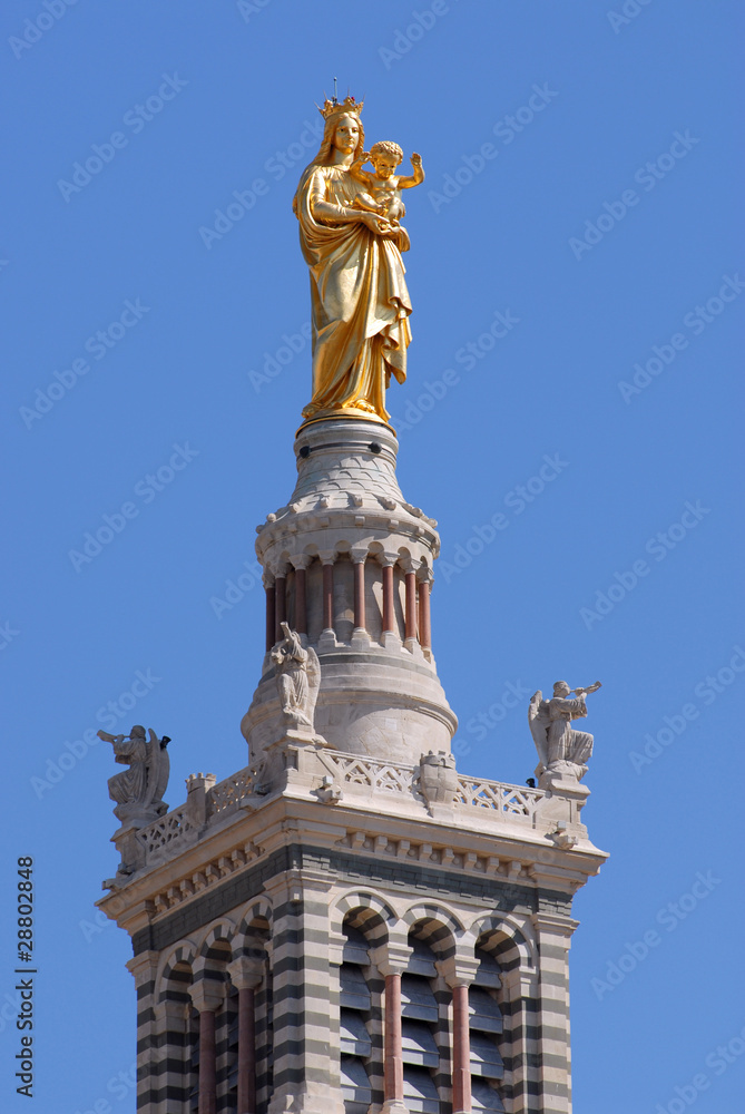 Vierge à l'enfant de Notre-Dame de la Garde à Marseille-France