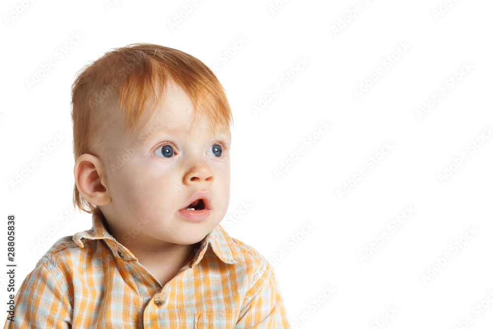 little funny boy portrait isolated on white little funny boy portrait isolated on white