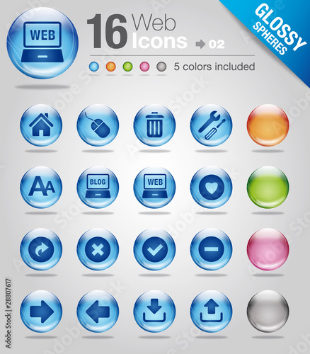 Glossy spheres - web icons 02
