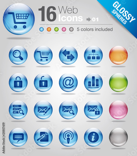 Glossy spheres - web icons 01
