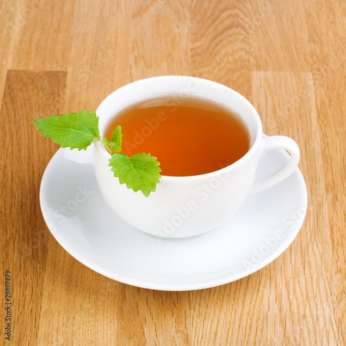 Lemon balm (melissa) tea.