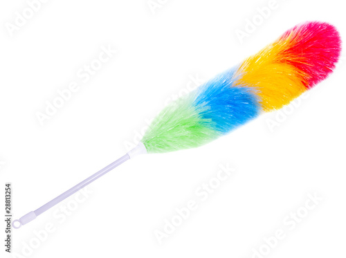 nice bright colorful whisk isolated over white