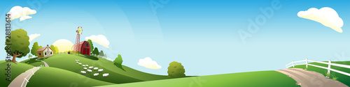 sunny day at farm