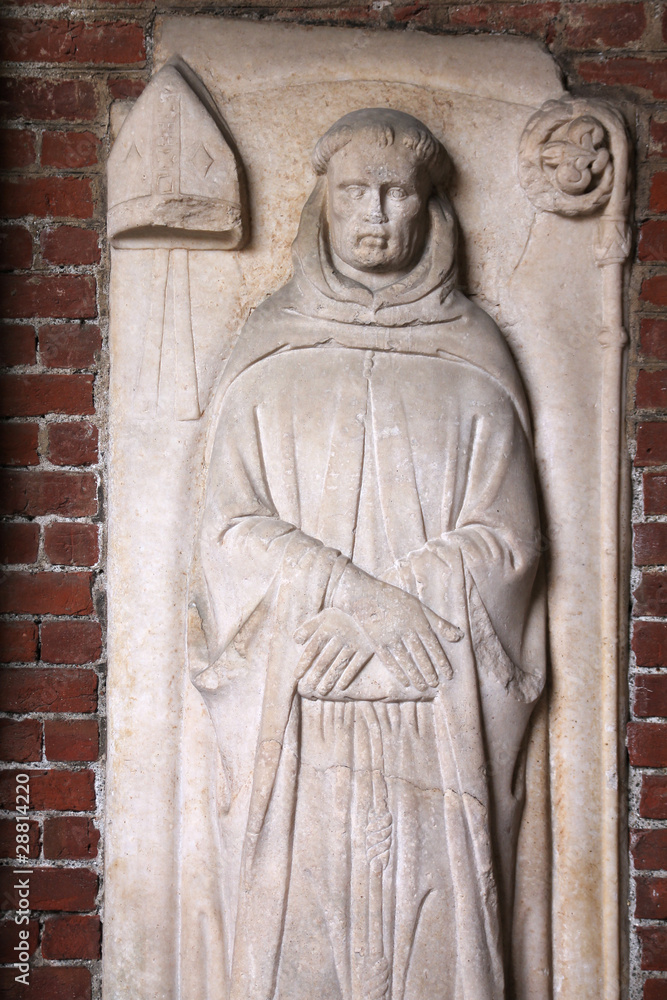 Tombstone of a bishop in Milan, Italy