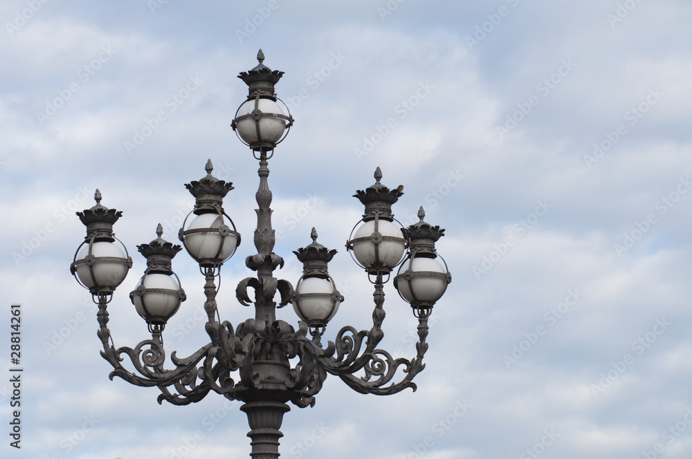 Large lamp post in a square