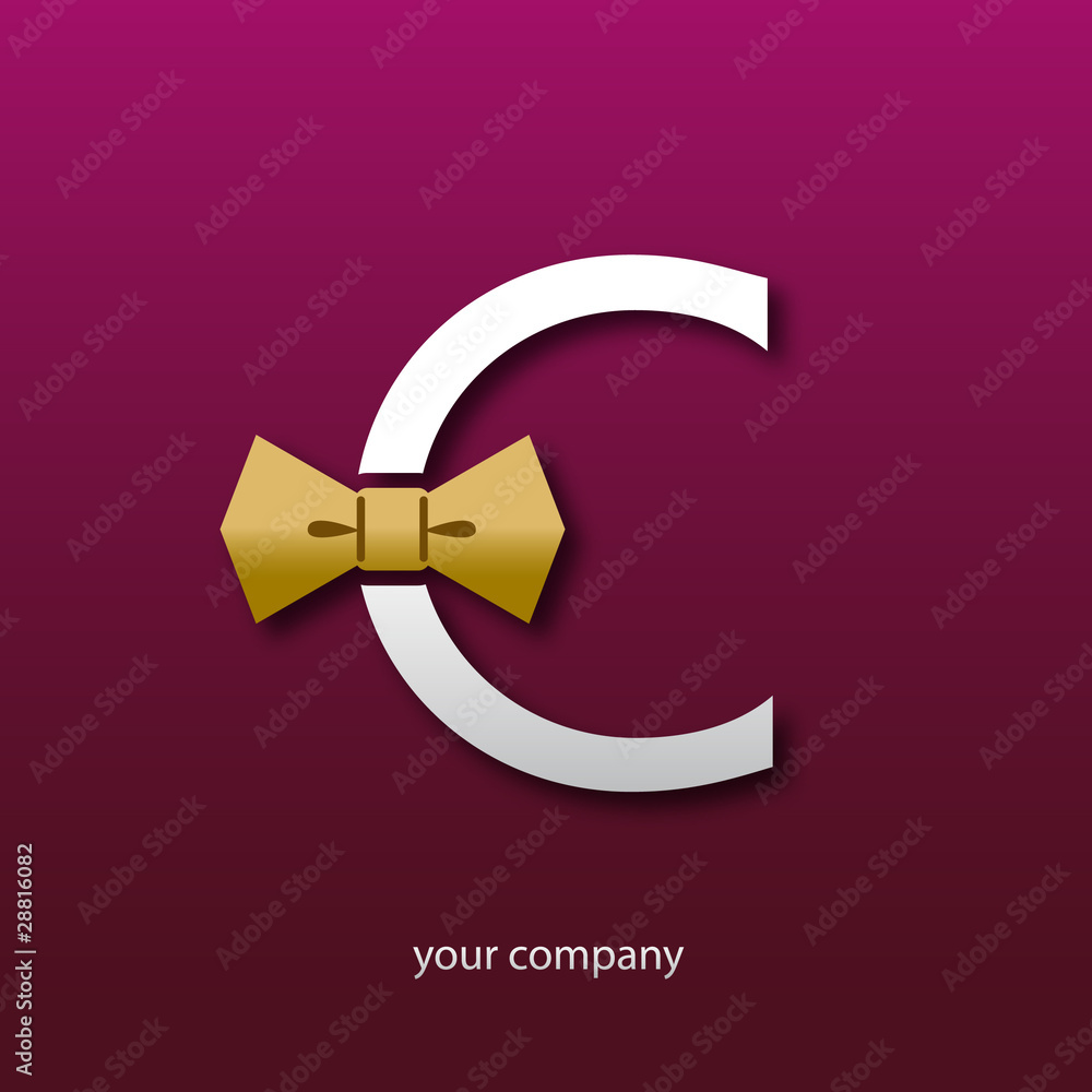 logo entreprise, c, noeud papillon Stock Vector | Adobe Stock