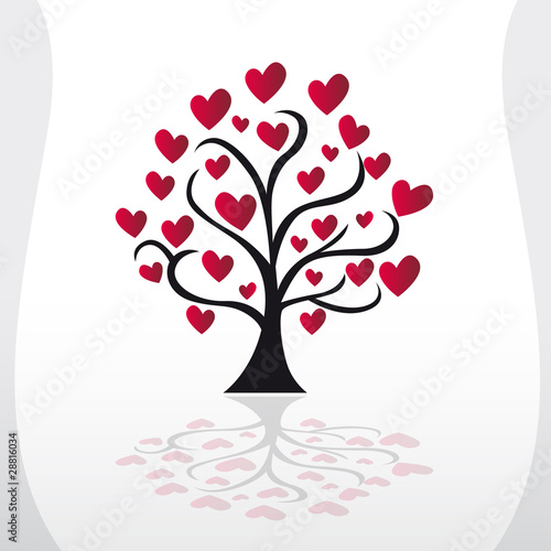 illustration arbre coeur