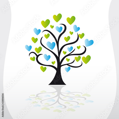 logo, arbre coeur