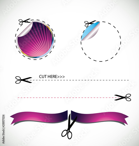 Scissors cutting out coupon