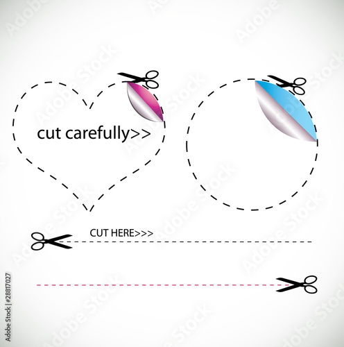 Scissors cutting out coupon