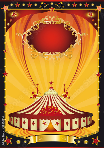 Nice poster orange and black circus poster