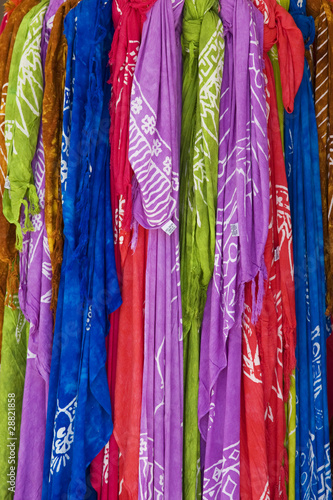Tableau sur toile collection of colorful scarves