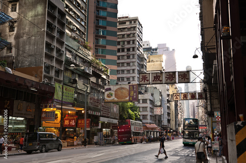 Canvas Print Straße Hongkong
