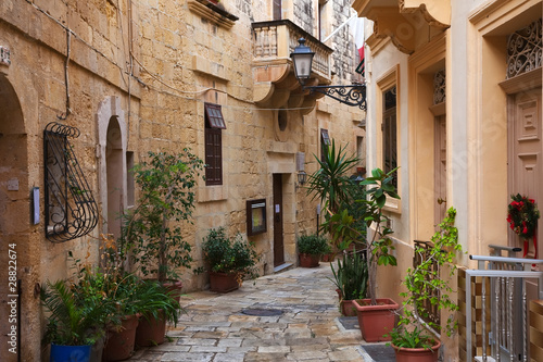 Street in   old mediterranean town © JackF