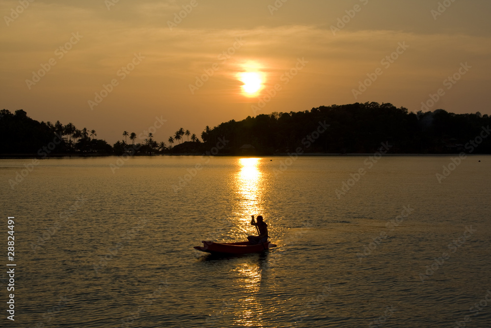 Sunset over the beach, Koh Chang, Thailand. Sunset over the beach, Koh Chang, Thailand.