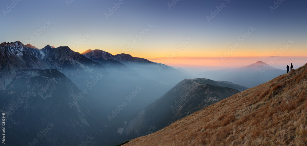 Fototapeta premium Autumnal view from rohace mountains