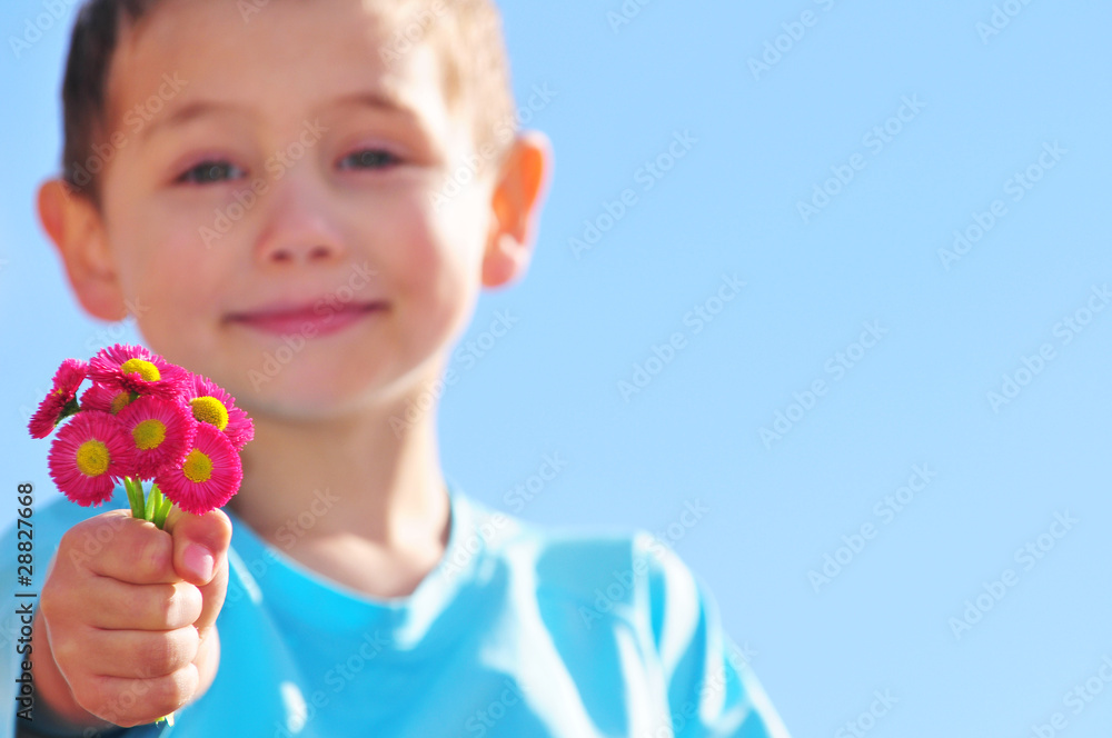 Kind mit Blumen Kind mit Blumen