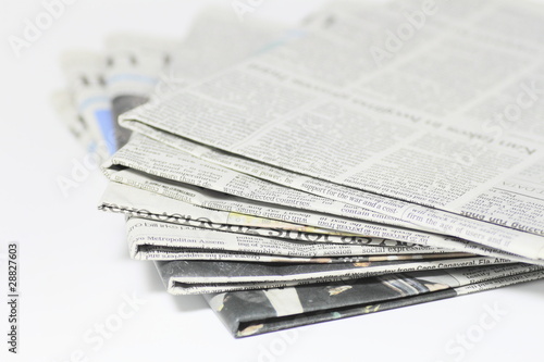 プレスされた英字新聞