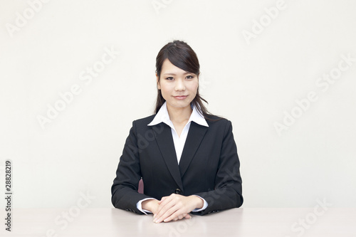a portrait of young business woman