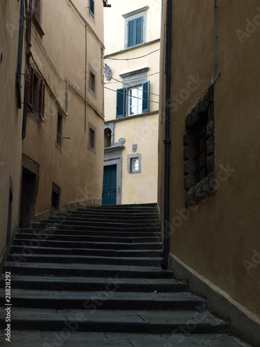 lovely, steep and narrow streets of Cortona. Tuscany