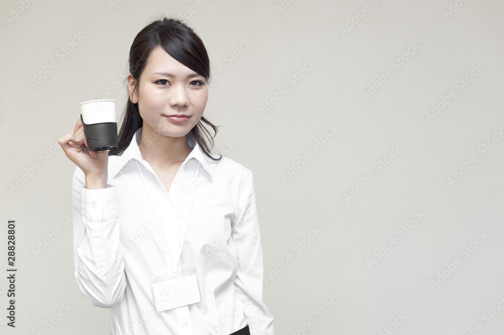 a portrait of young business woman working a portrait of young business woman working
