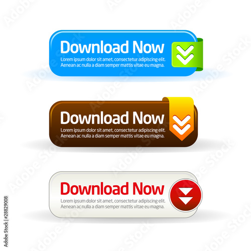 Download now modern button collection