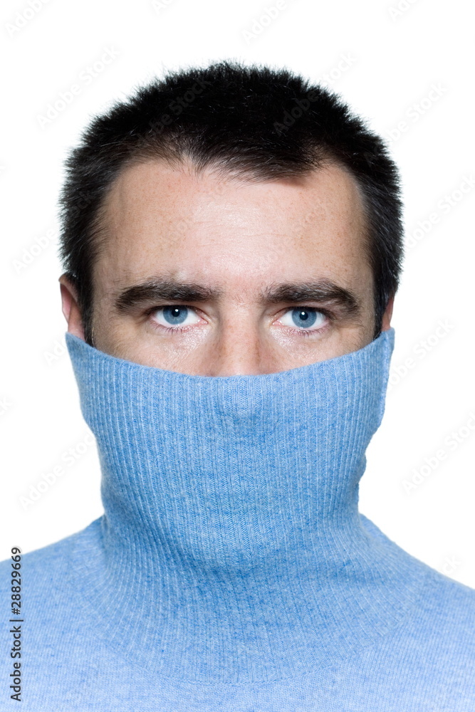 man portrait anonymous shy man portrait anonymous shy