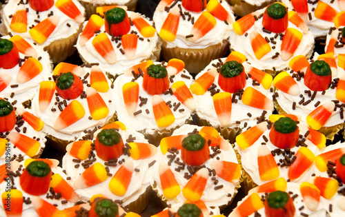 Colorfully Decorated Halloween Cupcakes