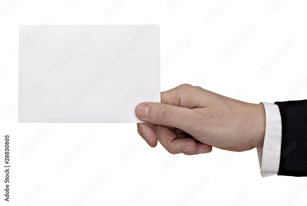 hand holding blank message note hand holding blank message note
