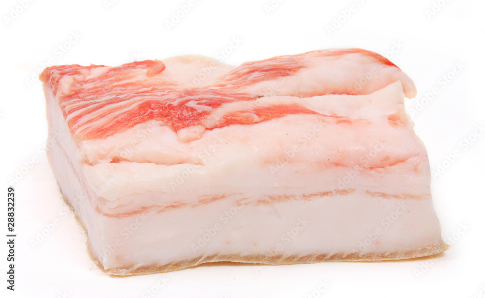 piece of lard isolated on white piece of lard isolated on white