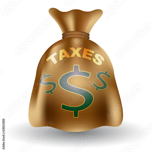 Taxes Money Bag