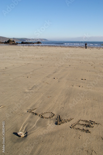 love letters in the sand