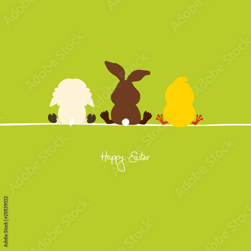 Easter Bunny, Lamb & Chick