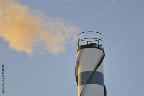 Smoke from district heating power plant