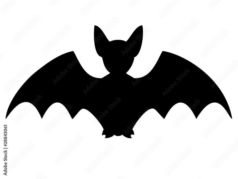 Silhouette of bat Silhouette of bat