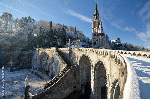Quadro em tela A Lourdes l'hiver