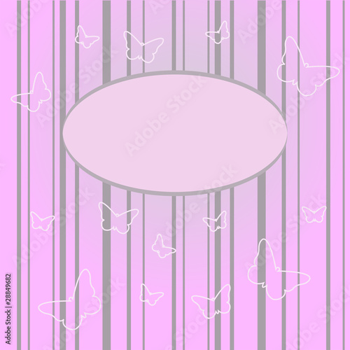 butterfly on a pink background