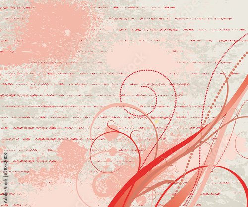 Linien vor Hintergrund in rot-rosa