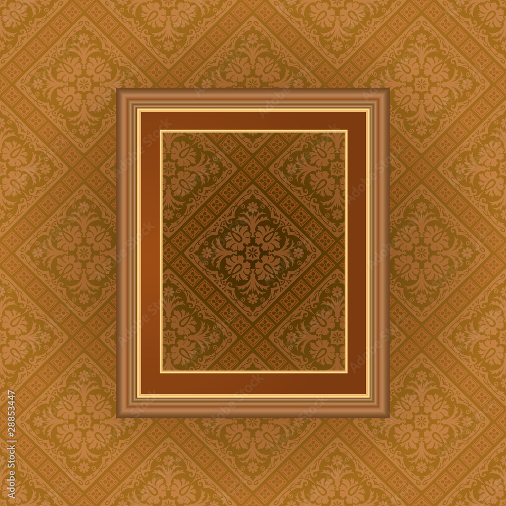 frame on baroque wall frame on baroque wall
