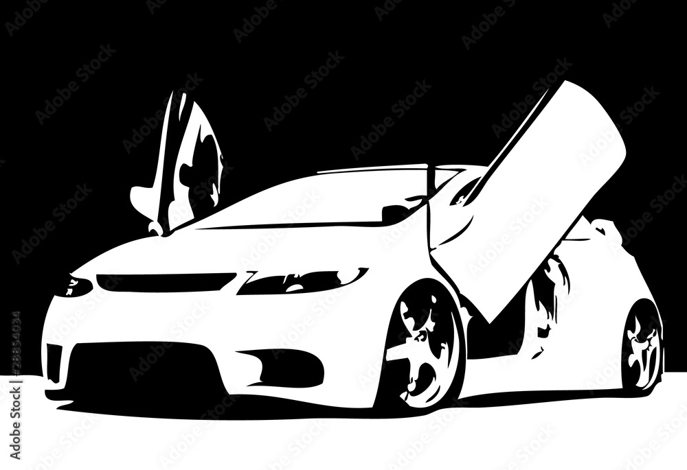 Silueta coche deportivo