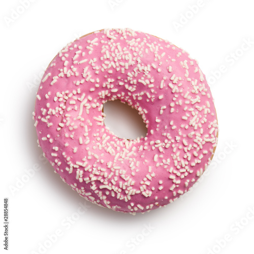 sweet doughnut on white