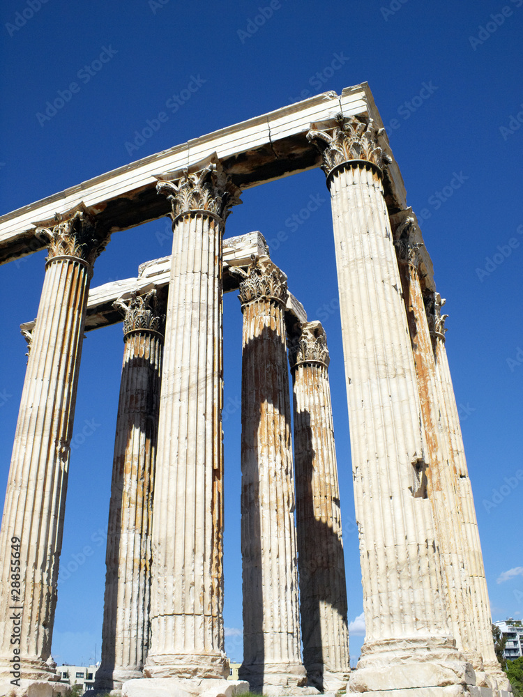 Ruins of Olympian Zeus temple, Athens Greece