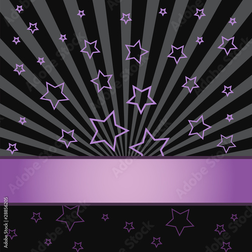 pink stars on a black background