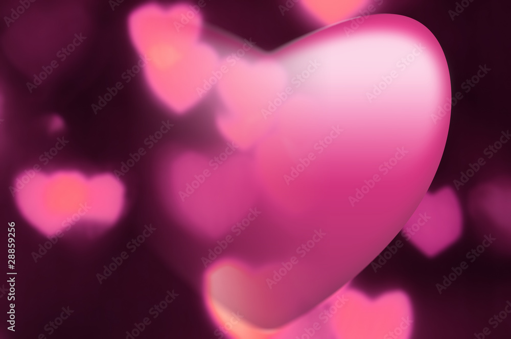 Pink Heart Fades Into Out Of Focus, Pink Heart Lamp Next