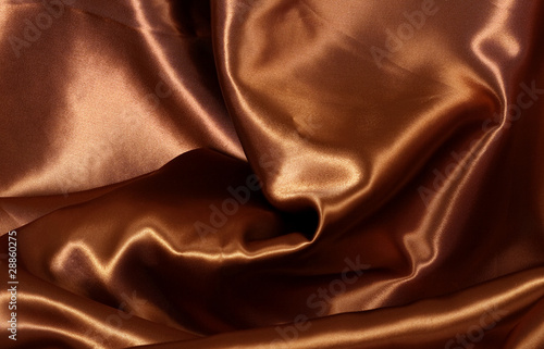 Luxury chocolate coloured satin fabric background