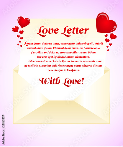 Love letter template photo